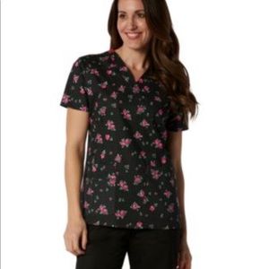 Floral scrub top